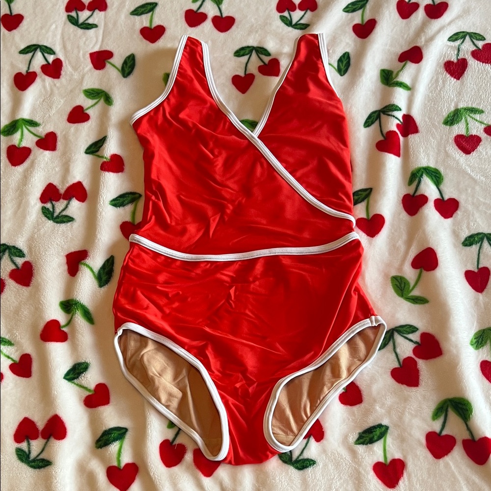 Vibrant Red Five Dancewear Leotard